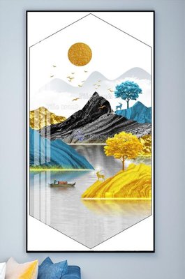 File tranh PSD File tranh hiện đại pha lê gương KF101820 chất lượng cao