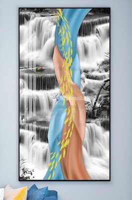 Tải về hình ảnh gốc File tranh hiện đại pha lê gương KF101838 sắc nét