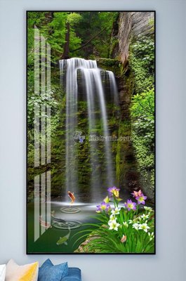 Ảnh gốc File tranh hiện đại pha lê gương KF101879 (độ nét cao) in mica