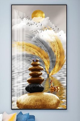 File PSD File tranh hiện đại pha lê gương KF101945 (bản gốc) cho nhà in