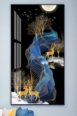 File gốc File tranh hiện đại pha lê gương KF101954 (ảnh rõ nét) để in