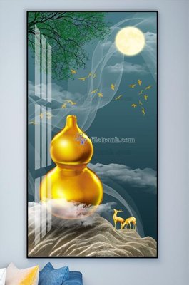 File tranh PSD File tranh hiện đại pha lê gương KF101970 chất lượng cao