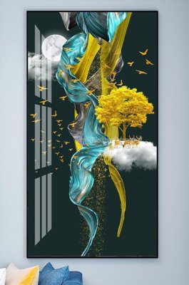 File gốc File tranh hiện đại pha lê gương KF101981 (chuẩn màu) cho in offset