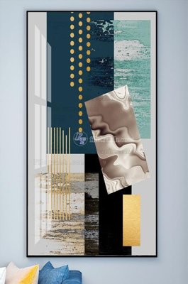 File tranh File tranh hiện đại pha lê gương KF102134 (gốc) in vải canvas