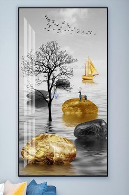 File tranh trang trí File tranh hiện đại pha lê gương KF102136 (file gốc)