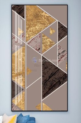 File tranh gốc PSD File tranh hiện đại pha lê gương KF102214 còn nguyên layer