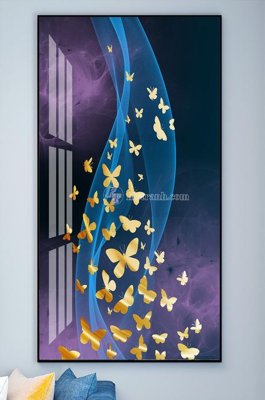 File gốc File tranh hiện đại pha lê gương KF102227 (AI/EPS) cho in ấn