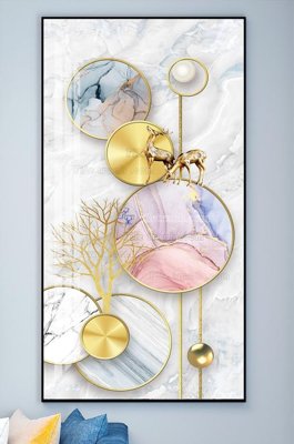 File tranh File tranh hiện đại pha lê gương KF102281 (gốc) phong cách tối giản