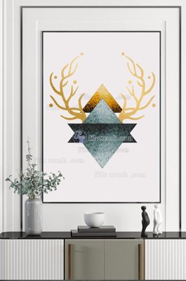 File gốc File tranh hiện đại pha lê gương KF102421 (PNG) nền trong suốt