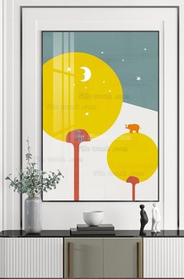 File in ấn File tranh hiện đại pha lê gương KF102438 (bản gốc) chất lượng cao