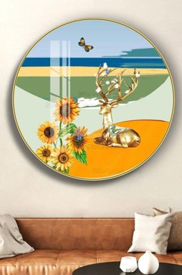 Hình ảnh file gốc in trần nhà File tranh hiện đại pha lê gương KF102675