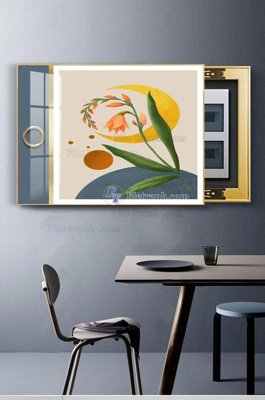 File gốc in ấn File tranh hiện đại pha lê gương KF102748 độ phân giải cao