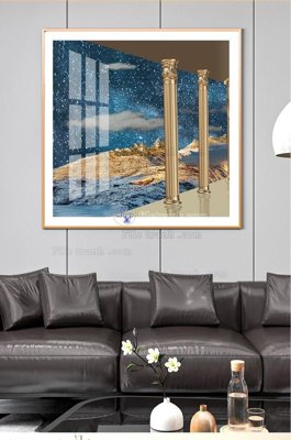 File gốc File tranh hiện đại pha lê gương KF102781 (cho in ấn) độc quyền