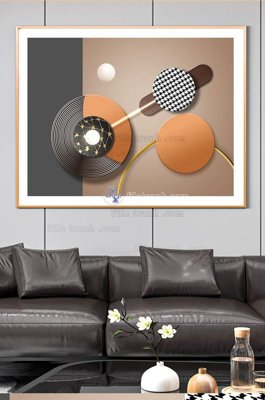 File tranh File tranh hiện đại pha lê gương KF102801 (file gốc) chủ đề phong thủy