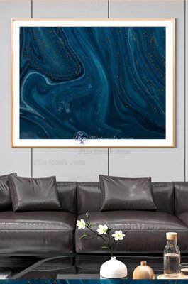 File in trần File tranh hiện đại pha lê gương KF102808 (bản gốc) đại dương