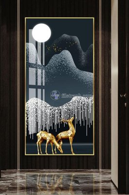 File gốc File tranh hiện đại pha lê gương KF102815 (cho in ấn) từ kho Filetranh