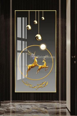 File gốc File tranh hiện đại pha lê gương KF102820 (in tráng gương) sang trọng