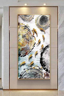 File gốc in tráng gương File tranh hiện đại pha lê gương KF102823 chi tiết