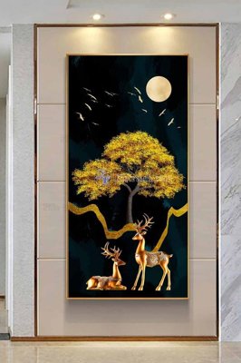 File gốc in ấn File tranh hiện đại pha lê gương KF102825 chuẩn màu CMYK