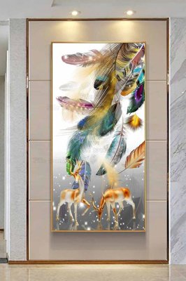 Download file gốc File tranh hiện đại pha lê gương KF102829 (in mica) trang trí