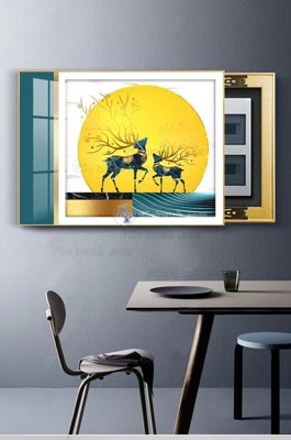 File in ấn File tranh hiện đại pha lê gương KF102894 chuyên nghiệp