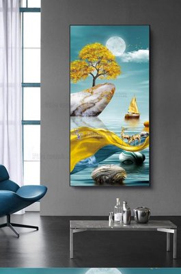 File gốc File tranh hiện đại pha lê gương KF102934 (PSD/TIFF) độ phân giải cao