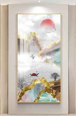 File tranh gốc PSD File tranh hiện đại pha lê gương KF102937 còn nguyên layer