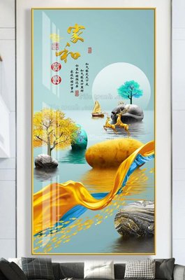 File gốc File tranh hiện đại pha lê gương KF102989 (dành cho trang trí nội thất)