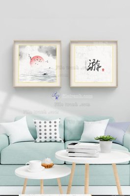 File in lụa File tranh hiện đại pha lê gương KF103017 (tân cổ điển) File tranh hiện đại pha lê gương KF103017