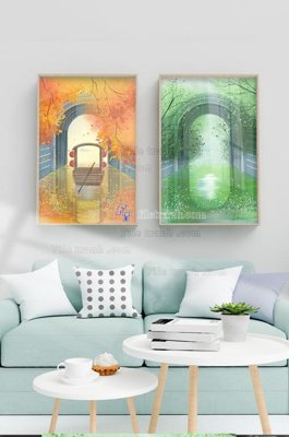 Tải file File tranh hiện đại pha lê gương KF103021 (gốc) làm file quảng cáo