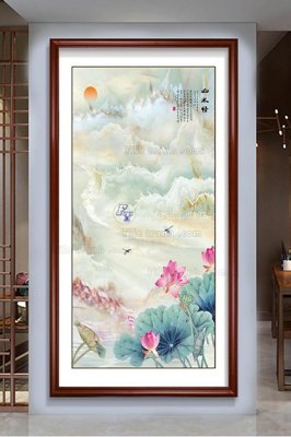 File gốc File tranh hiện đại pha lê gương KF103095 (in mica) làm bảng hiệu