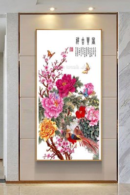 File in trần File tranh hiện đại pha lê gương KF103188 (bản gốc) đại dương