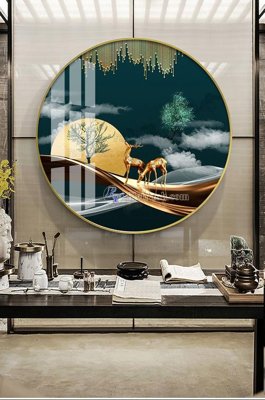 File in mica File tranh hiện đại pha lê gương KF103247 (bản gốc) làm vách ngăn