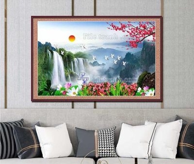 File ảnh File tranh hiện đại pha lê gương KF103312 (gốc) in quảng cáo ngoài trời