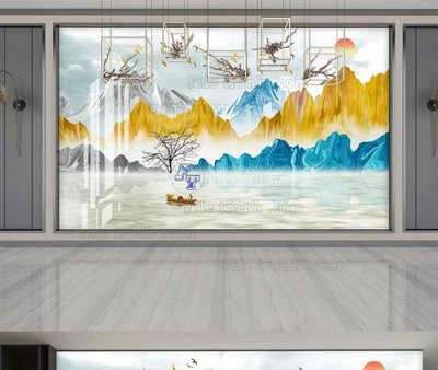 File gốc File tranh hiện đại pha lê gương KF103372 (phong cách) châu Âu