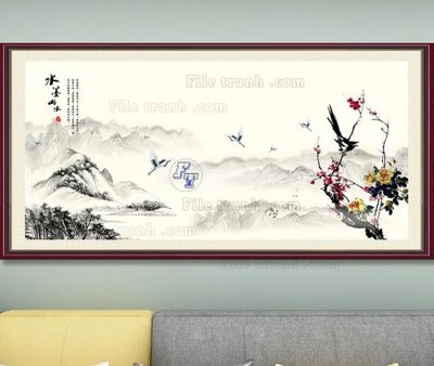 Download file gốc File tranh hiện đại pha lê gương KF103453 (in mica) trang trí