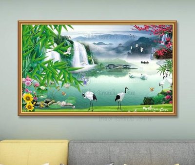 Chi tiết file ảnh File tranh hiện đại pha lê gương KF103661 sắc nét