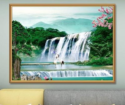 File in trần File tranh hiện đại pha lê gương KF103671 (bản gốc) đại dương