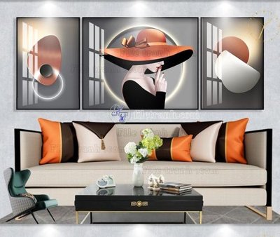 File tranh File tranh hiện đại pha lê gương KF103684 (bản gốc) in lụa dán tường