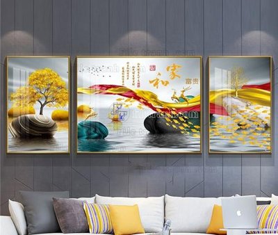 File in lụa File tranh hiện đại pha lê gương KF103849 (chất lượng cao) File tranh hiện đại pha lê gương KF103849