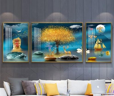 File gốc File tranh hiện đại pha lê gương KF103851 (dành cho trang trí nội thất)