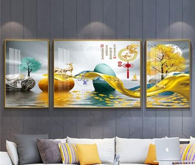 File tranh File tranh hiện đại pha lê gương KF103853 (bản gốc) treo tường