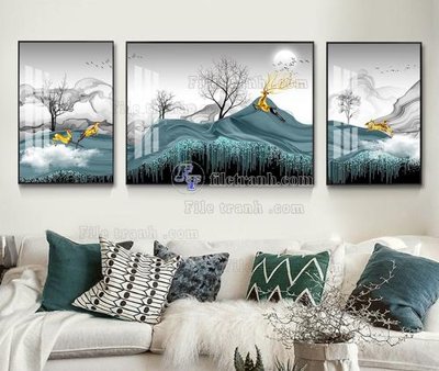 Tải file PSD File tranh hiện đại pha lê gương KF103860 (nguyên layer) để in