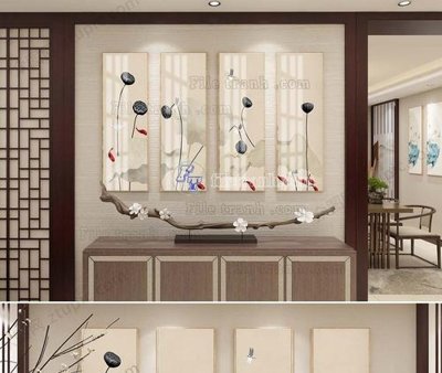 File gốc File tranh hiện đại pha lê gương KF103930 (ảnh chi tiết) để in lụa