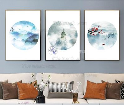 File gốc File tranh hiện đại pha lê gương KF103946 (in lụa) trang trí tường