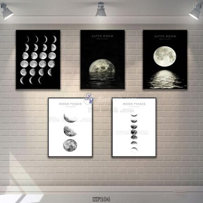 File tranh Tranh bộ nhiều tấm KF104 (ảnh gốc) in trần xuyên sáng