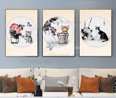 File gốc File tranh hiện đại pha lê gương KF104000 (in tráng gương) sang trọng