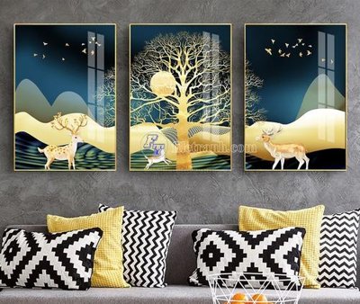 File in lụa File tranh hiện đại pha lê gương KF104054 (tân cổ điển) File tranh hiện đại pha lê gương KF104054