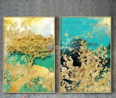 File in lụa File tranh hiện đại pha lê gương KF104062 (phong cảnh) File tranh hiện đại pha lê gương KF104062