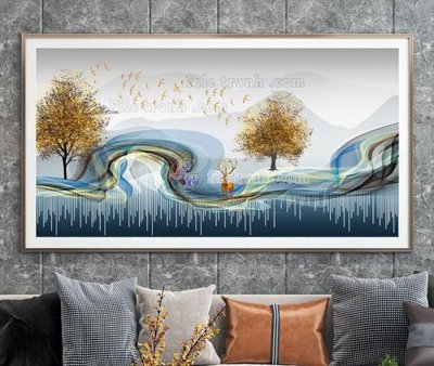 File gốc File tranh hiện đại pha lê gương KF104065 (phong cách) cổ điển